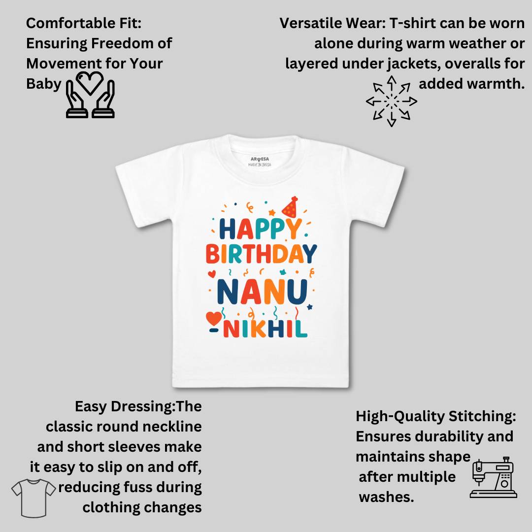Arvesa Happy Birthday Nanu Baby Boy & Girl Dress