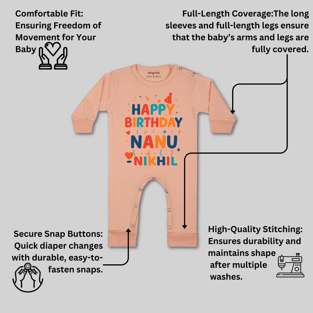 Arvesa Happy Birthday Nanu Baby Boy & Girl Dress