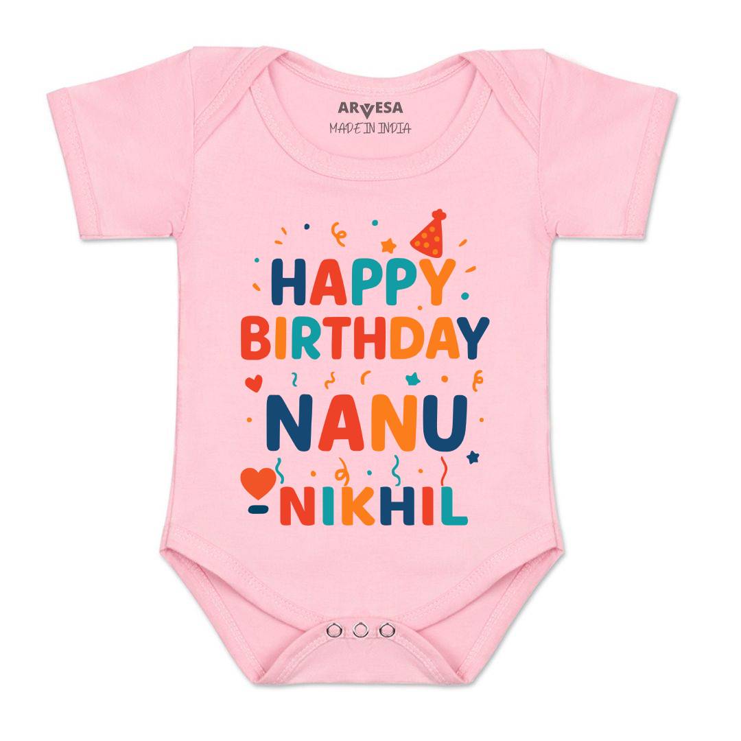 Arvesa Happy Birthday Nanu Baby Boy & Girl Dress