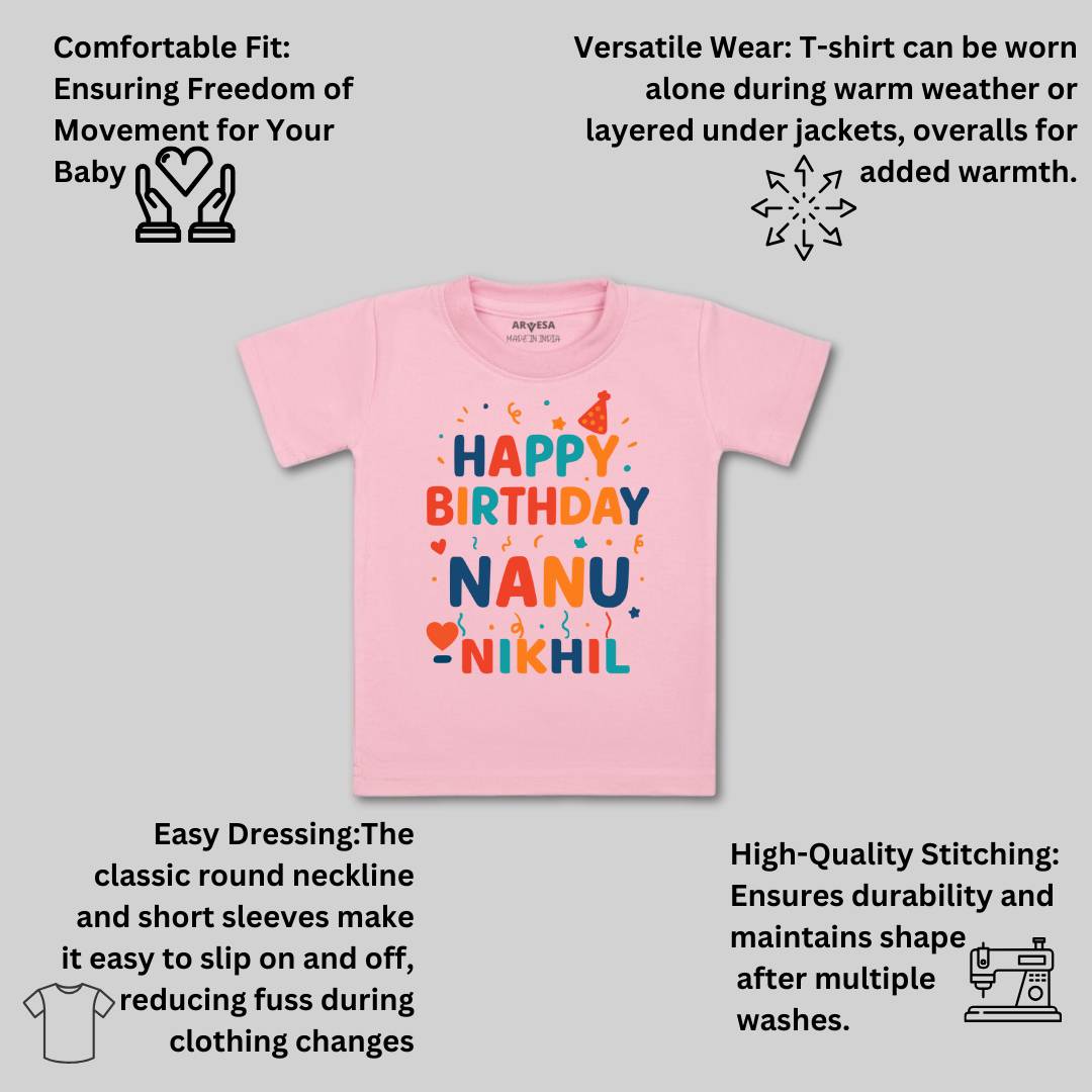 Arvesa Happy Birthday Nanu Baby Boy & Girl Dress