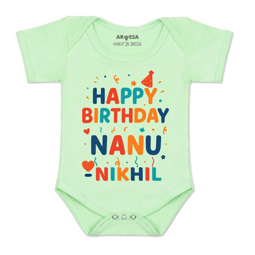 Arvesa Happy Birthday Nanu Baby Boy & Girl Dress