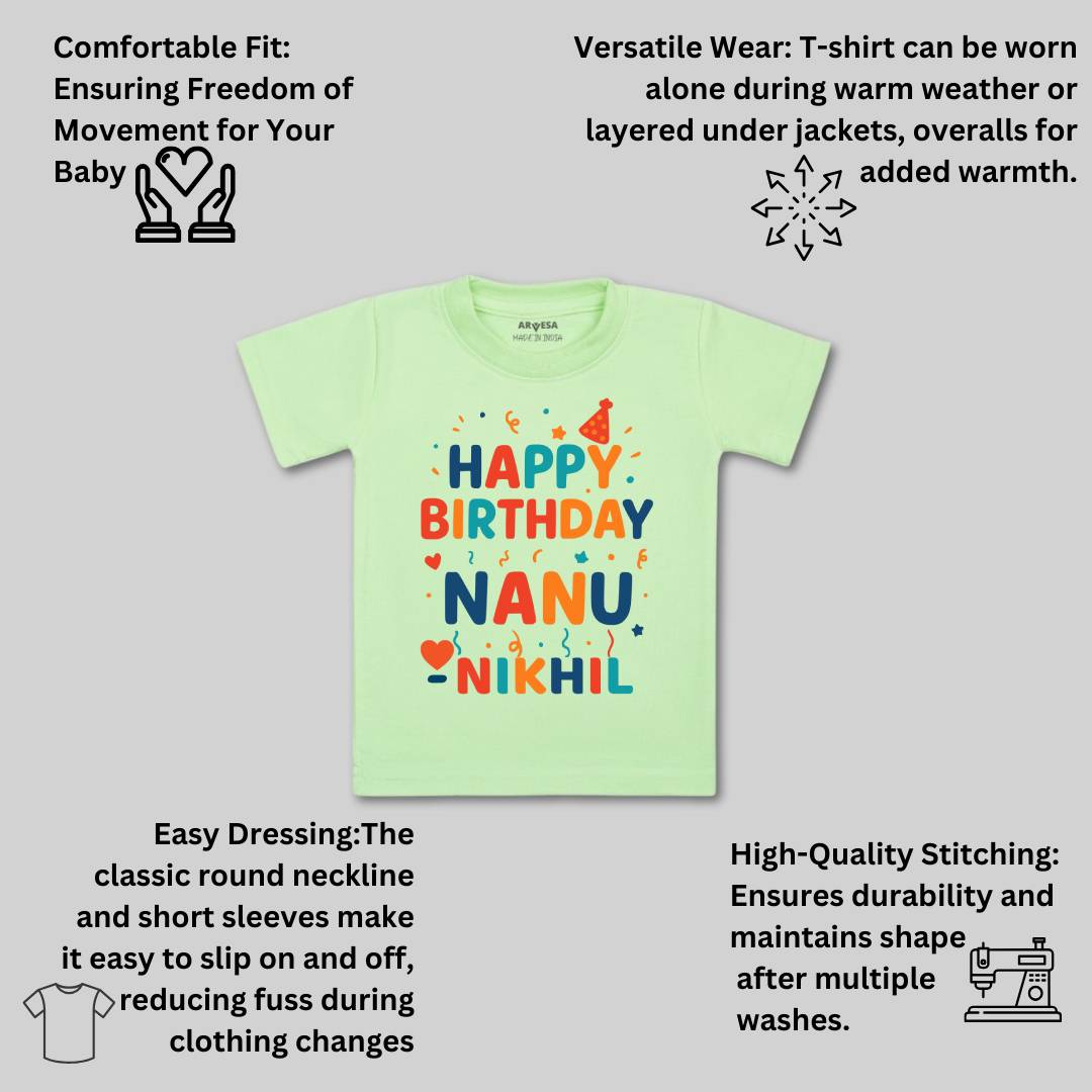 Arvesa Happy Birthday Nanu Baby Boy & Girl Dress