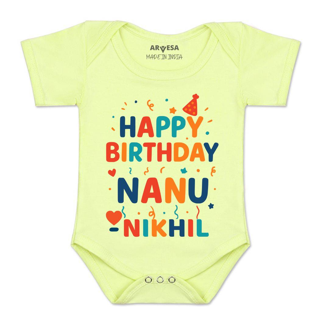 Arvesa Happy Birthday Nanu Baby Boy & Girl Dress