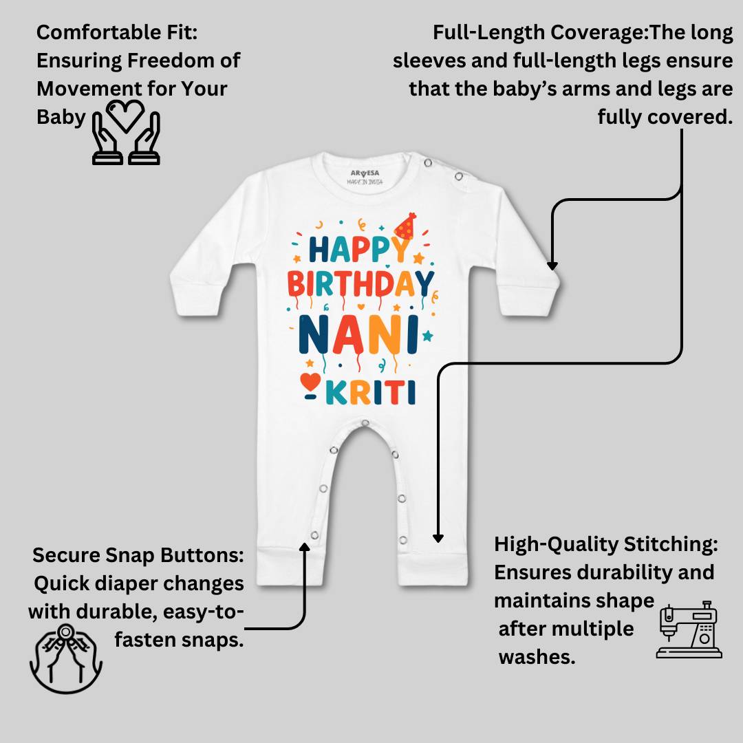 Arvesa Happy Birthday Nani Baby Boy & Girl Dress