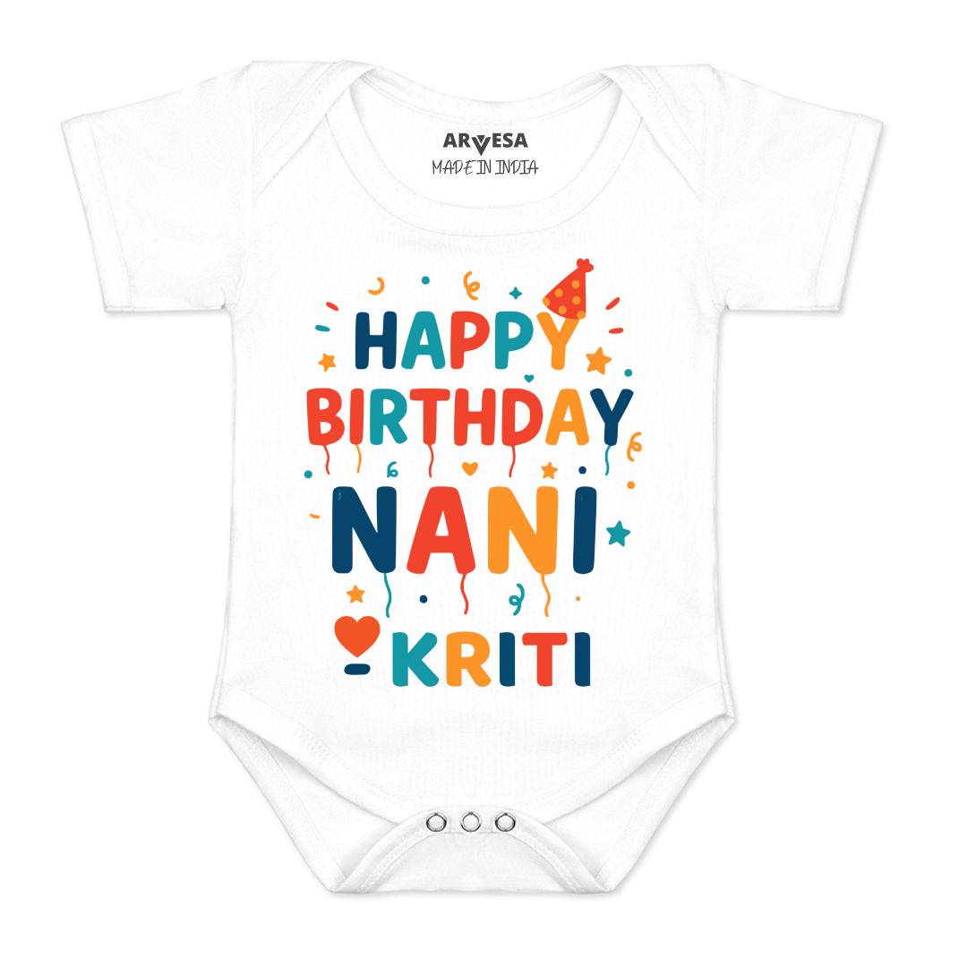 Arvesa Happy Birthday Nani Baby Boy & Girl Dress