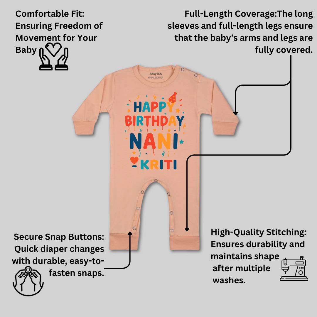 Arvesa Happy Birthday Nani Baby Boy & Girl Dress