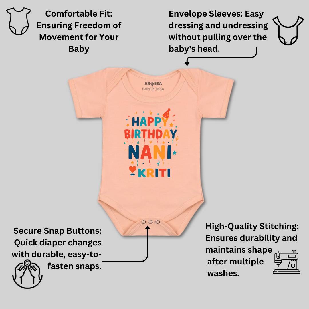 Arvesa Happy Birthday Nani Baby Boy & Girl Dress