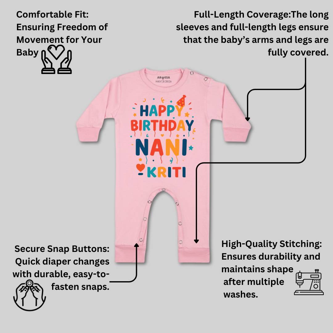 Arvesa Happy Birthday Nani Baby Boy & Girl Dress