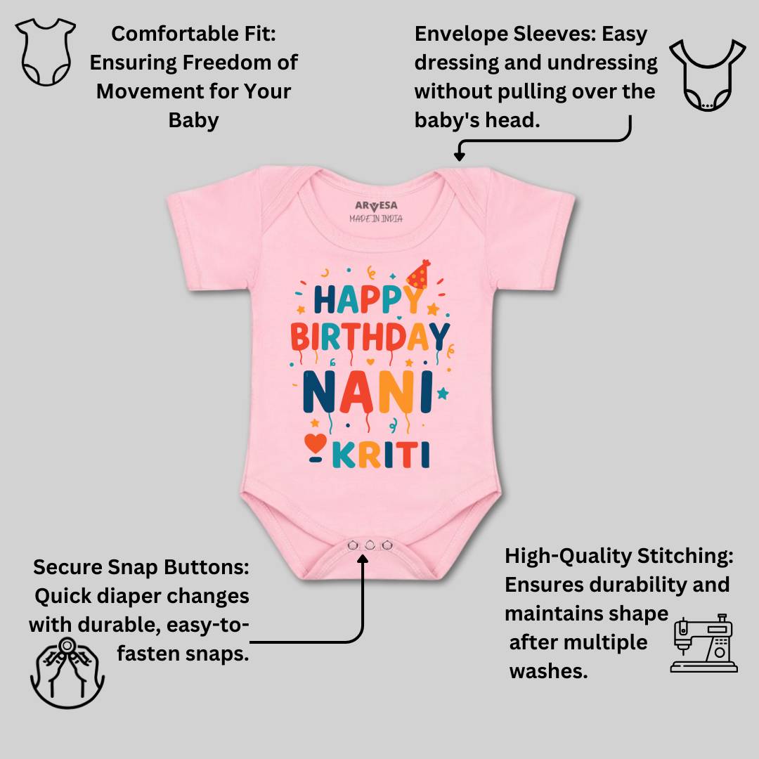 Arvesa Happy Birthday Nani Baby Boy & Girl Dress