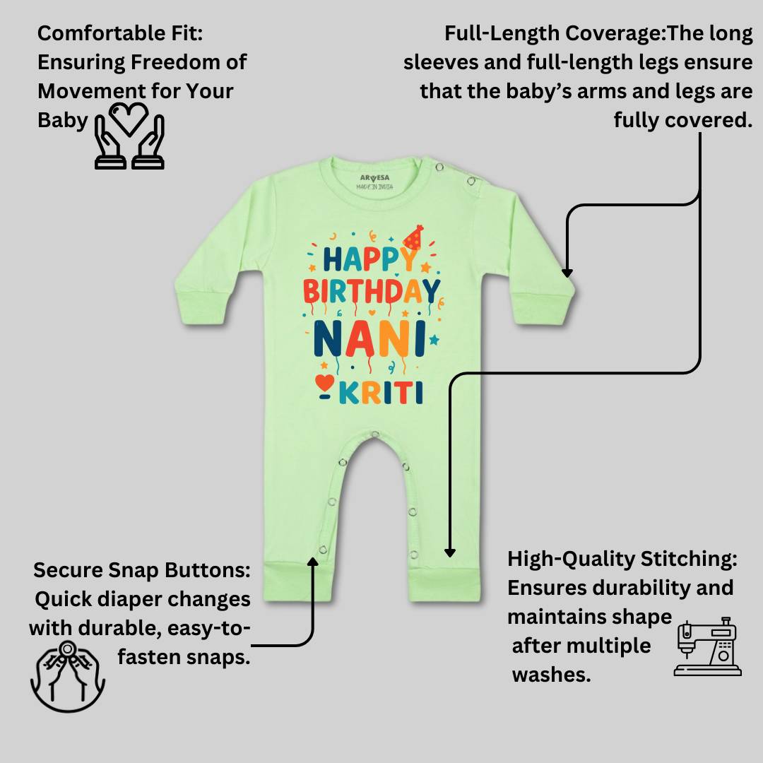 Arvesa Happy Birthday Nani Baby Boy & Girl Dress