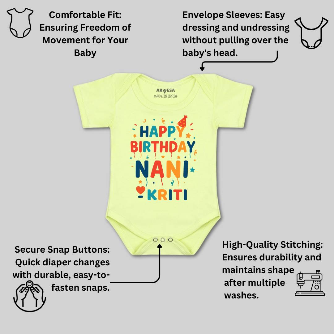Arvesa Happy Birthday Nani Baby Boy & Girl Dress