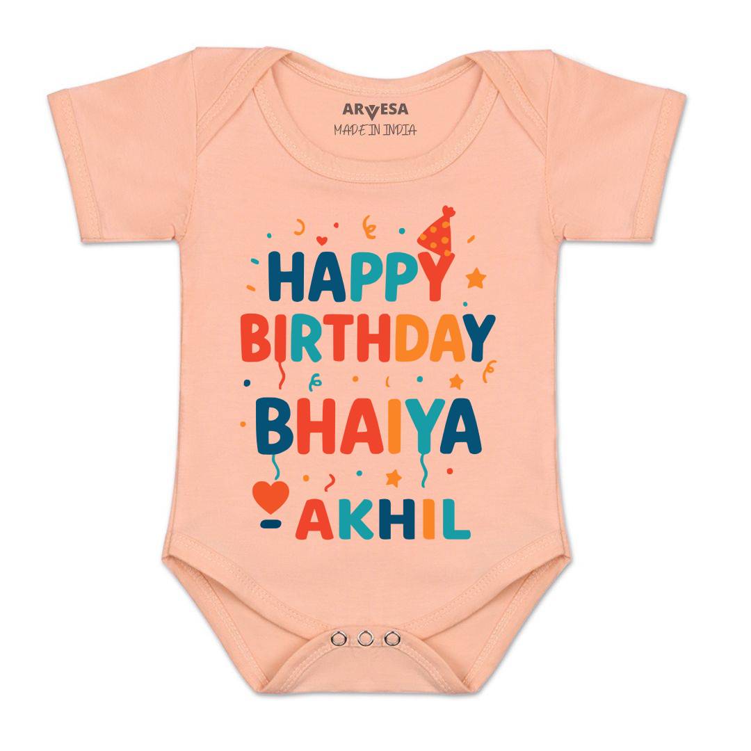 Arvesa Happy Birthday Bhaiya Baby Boy & Girl Dress