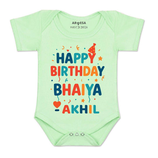 Arvesa Happy Birthday Bhaiya Baby Boy & Girl Dress