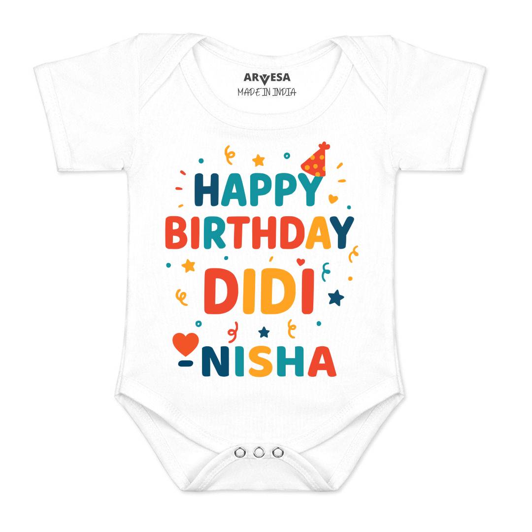 Arvesa Happy Birthday Didi Baby Boy & Girl Dress