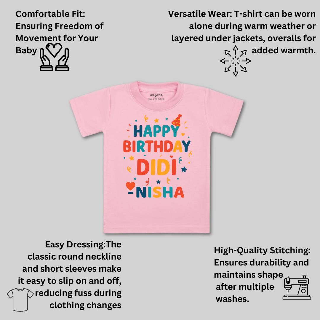 Arvesa Happy Birthday Didi Baby Boy & Girl Dress