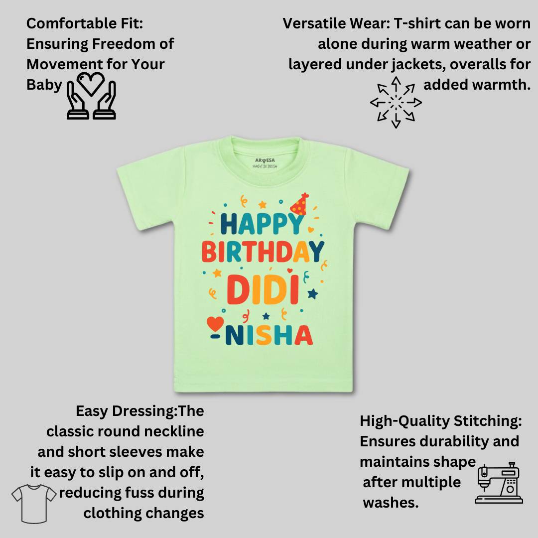Arvesa Happy Birthday Didi Baby Boy & Girl Dress