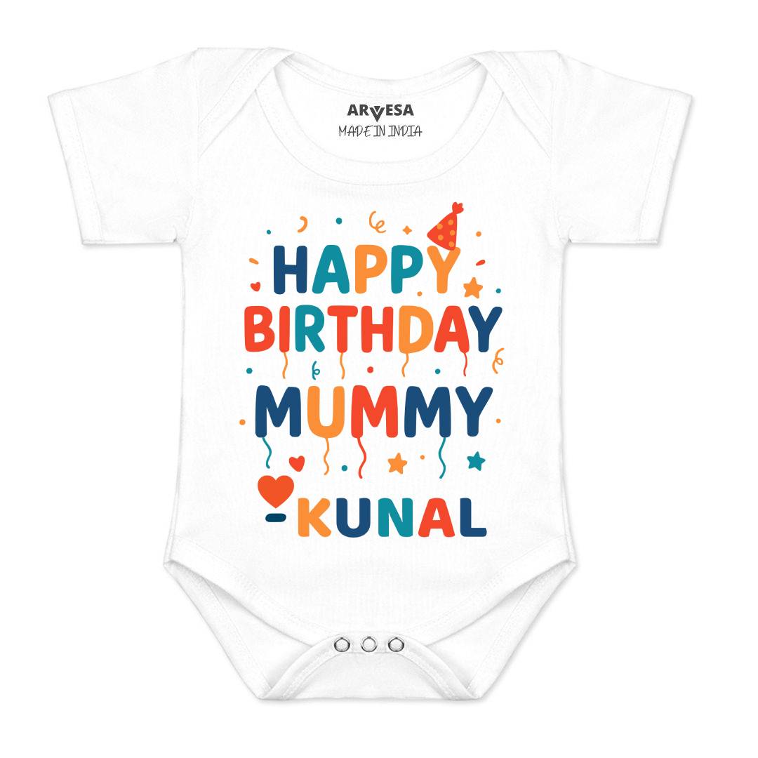Arvesa Happy Birthday Mummy Baby Boy & Girl Dress