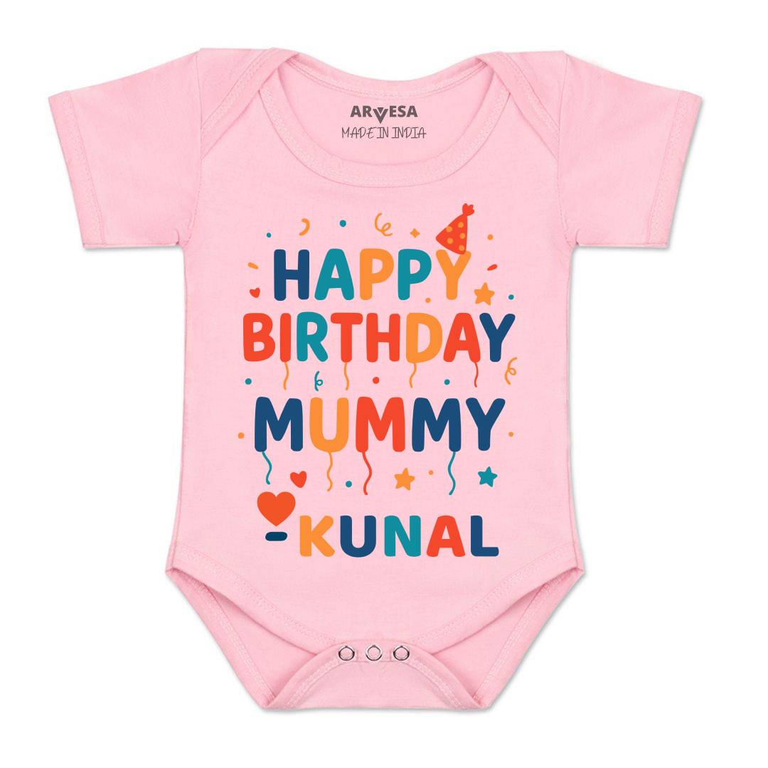 Arvesa Happy Birthday Mummy Baby Boy & Girl Dress