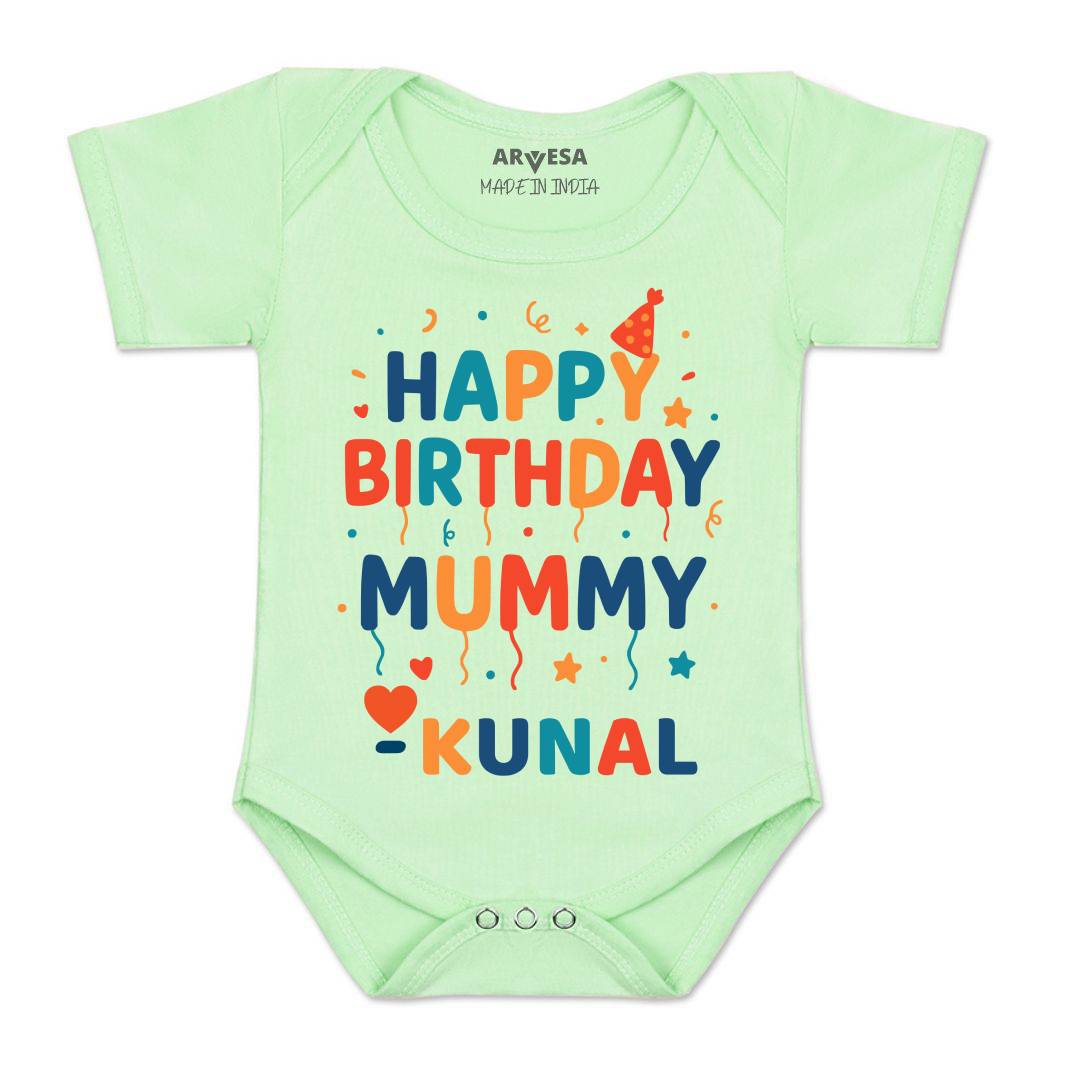 Arvesa Happy Birthday Mummy Baby Boy & Girl Dress