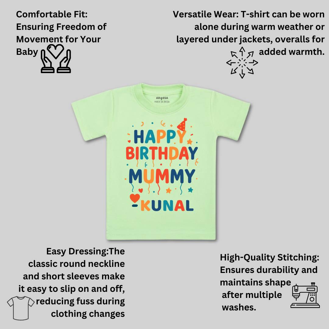 Arvesa Happy Birthday Mummy Baby Boy & Girl Dress