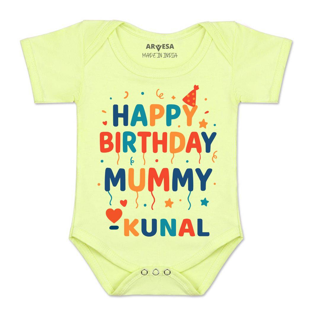 Arvesa Happy Birthday Mummy Baby Boy & Girl Dress