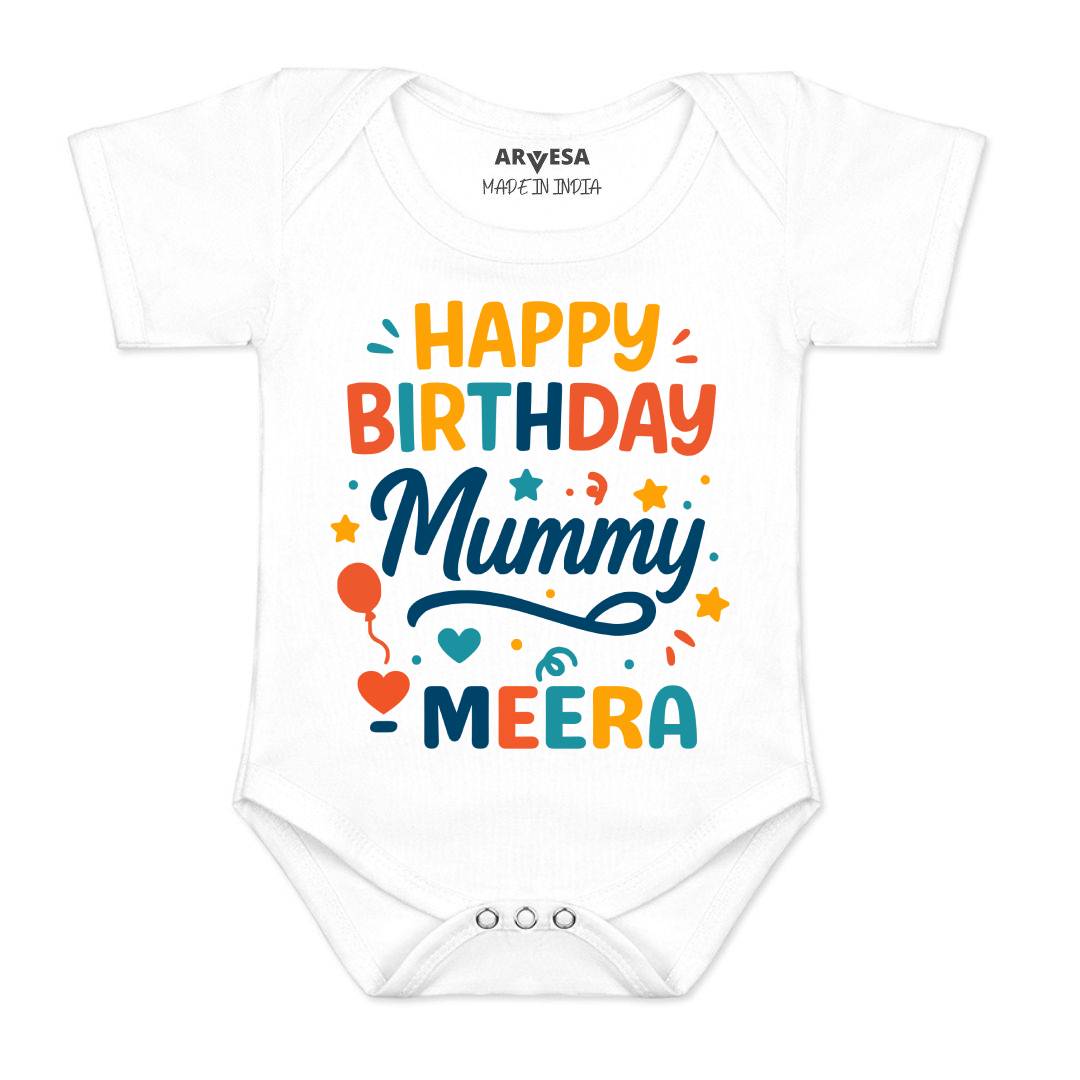 Arvesa Happy Birthday Mummy Baby Boy & Girl Dress