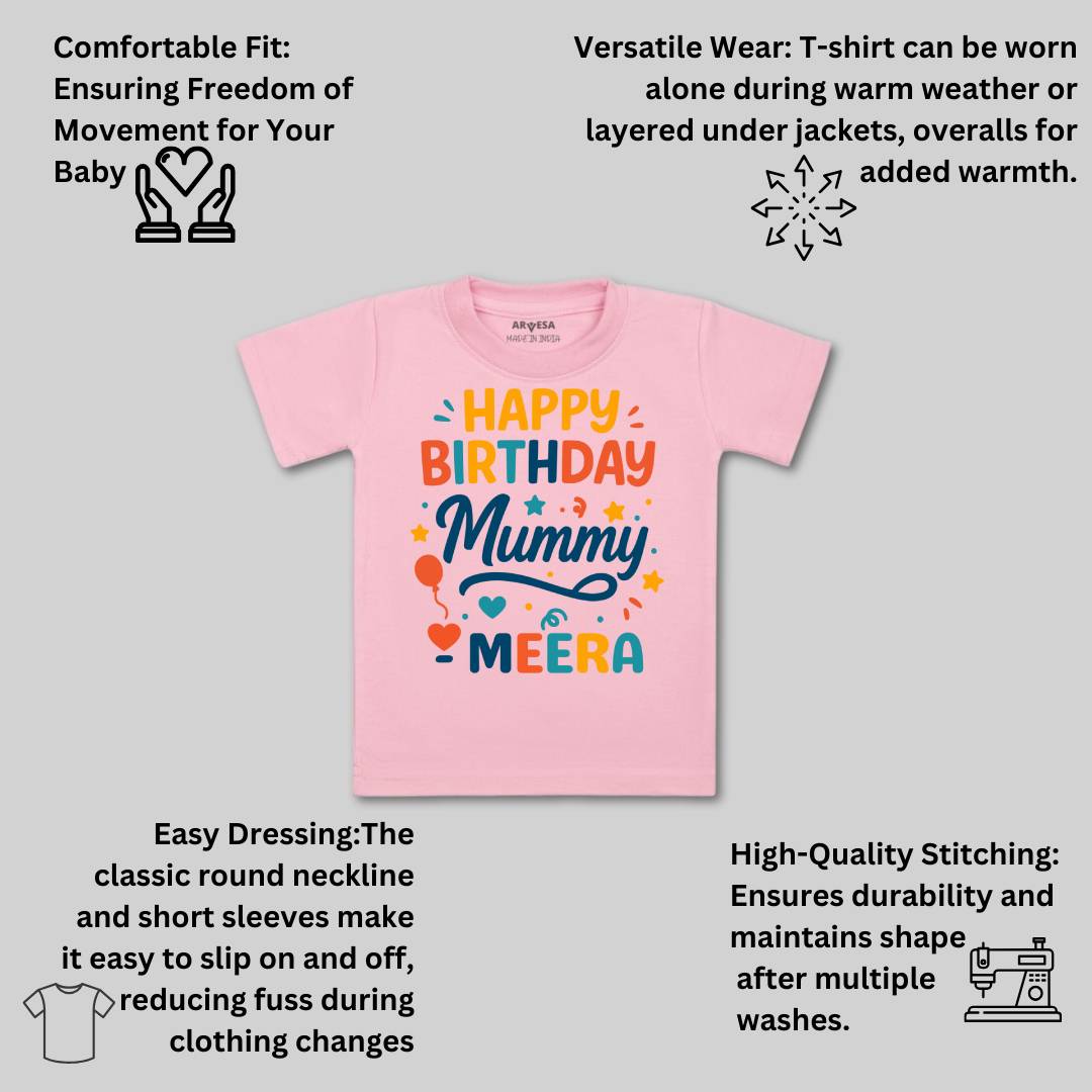 Arvesa Happy Birthday Mummy Baby Boy & Girl Dress