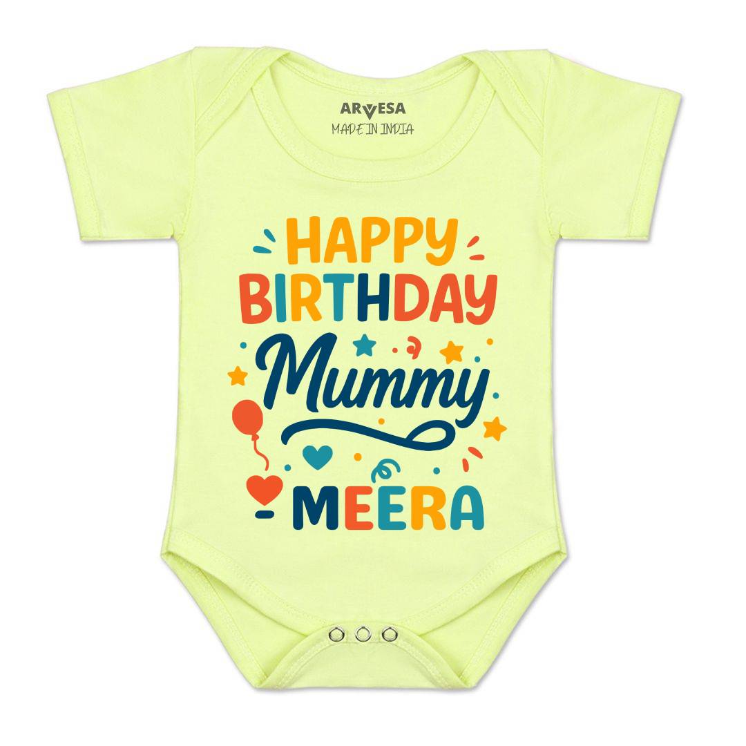 Arvesa Happy Birthday Mummy Baby Boy & Girl Dress