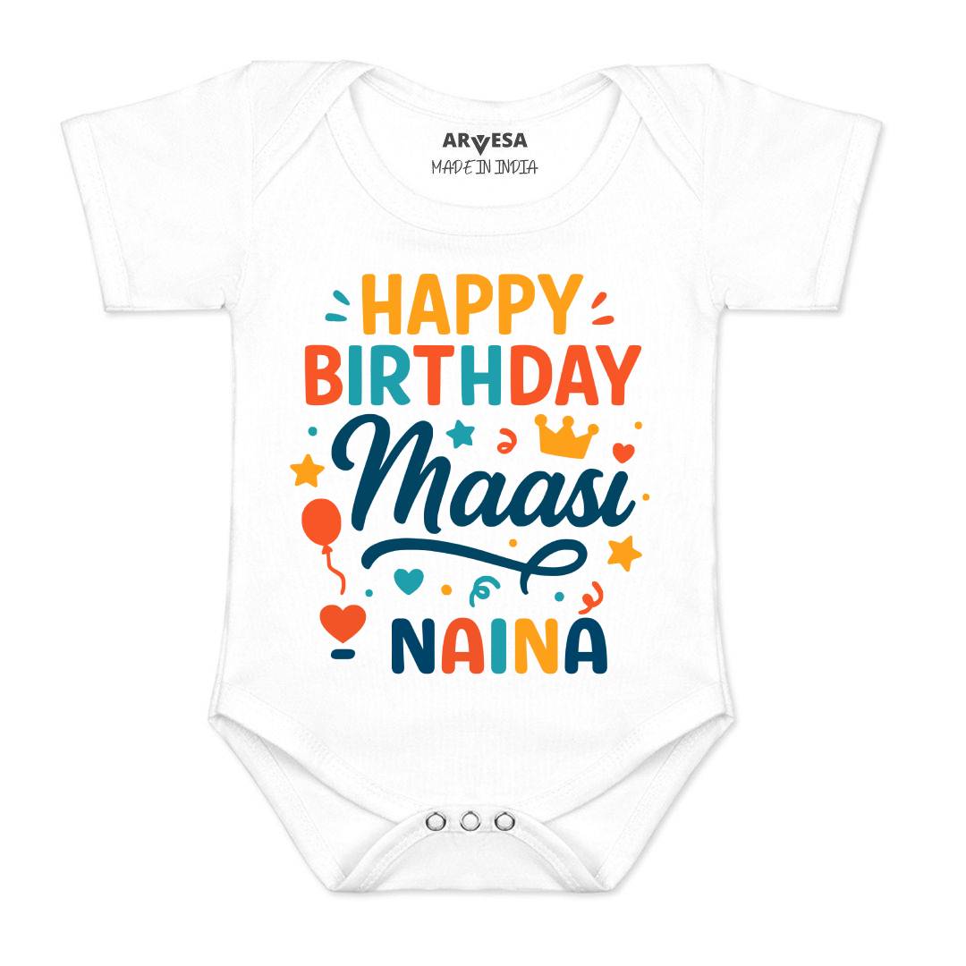 Arvesa Happy Birthday Maasi Baby Boy & Girl Dress