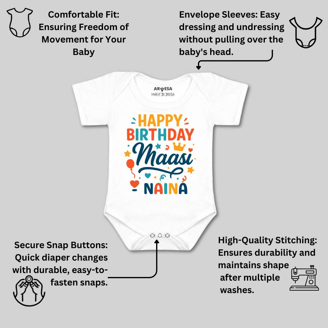 Arvesa Happy Birthday Maasi Baby Boy & Girl Dress