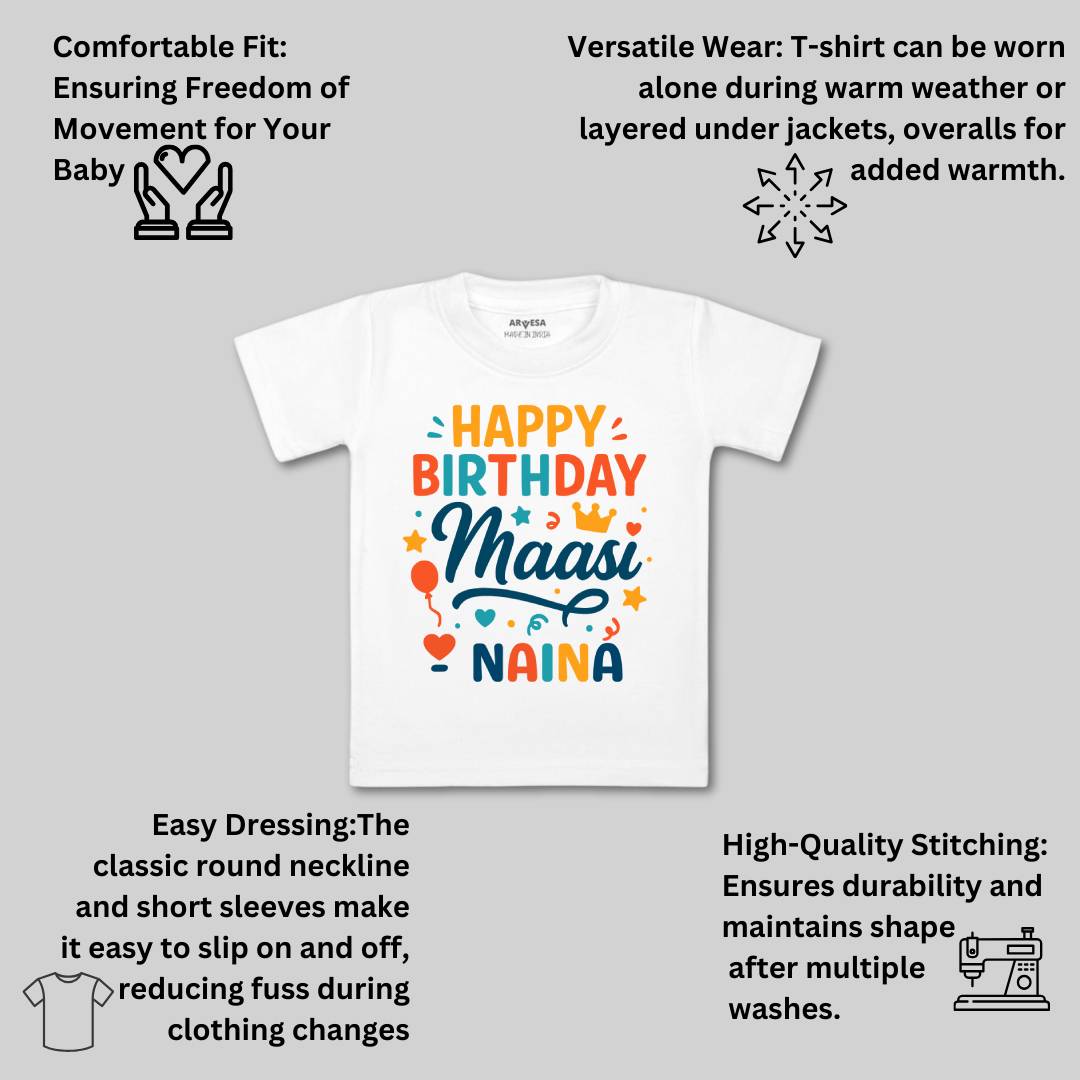 Arvesa Happy Birthday Maasi Baby Boy & Girl Dress