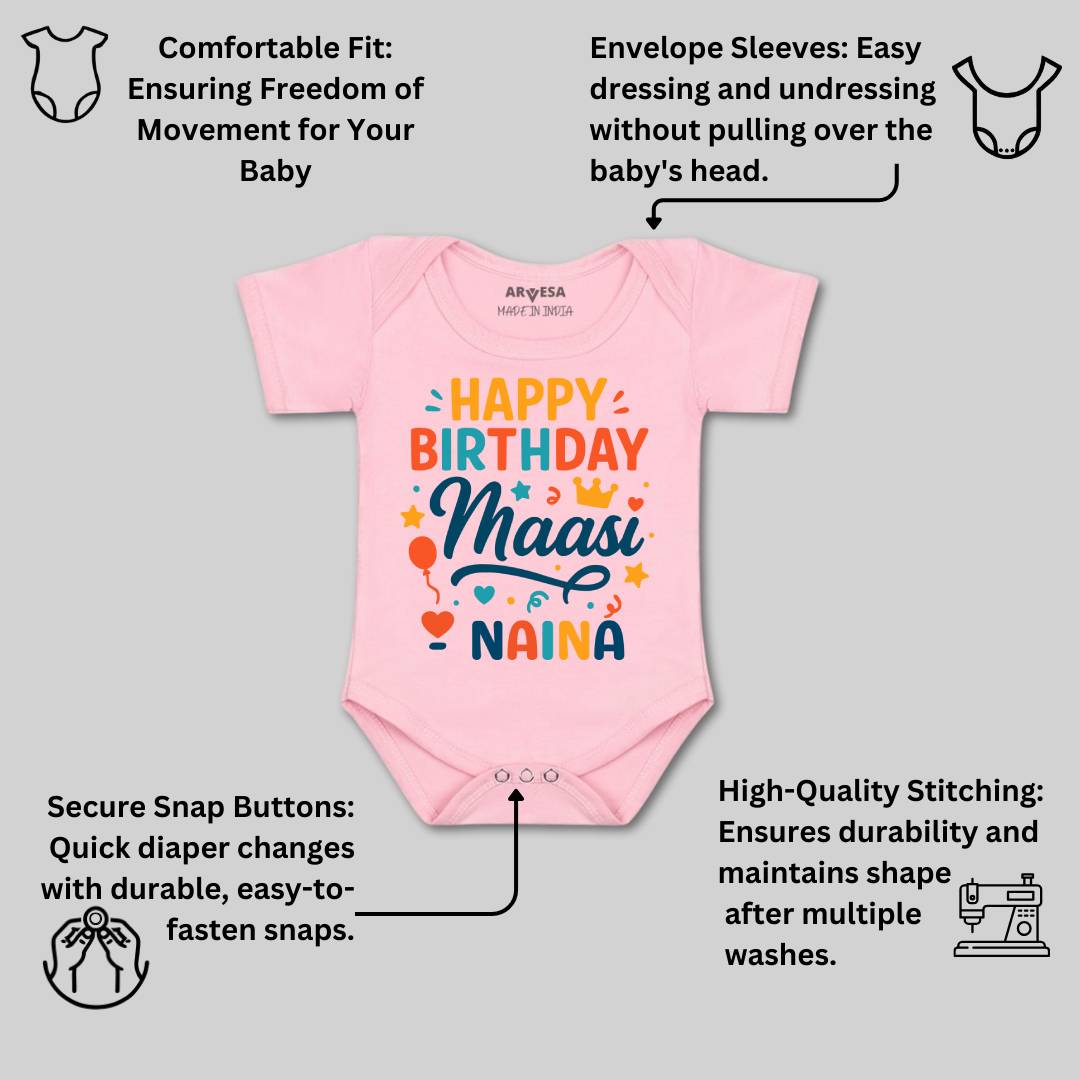Arvesa Happy Birthday Maasi Baby Boy & Girl Dress