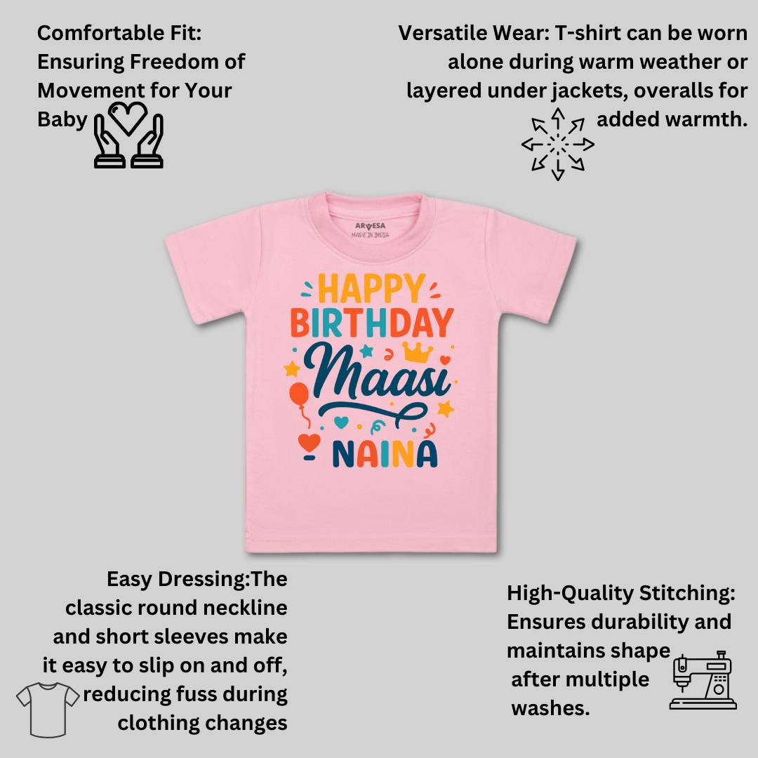 Arvesa Happy Birthday Maasi Baby Boy & Girl Dress
