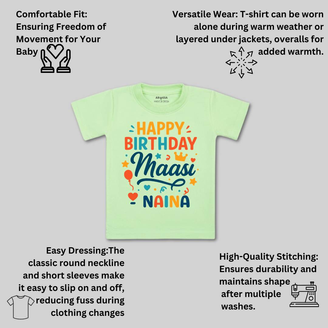 Arvesa Happy Birthday Maasi Baby Boy & Girl Dress