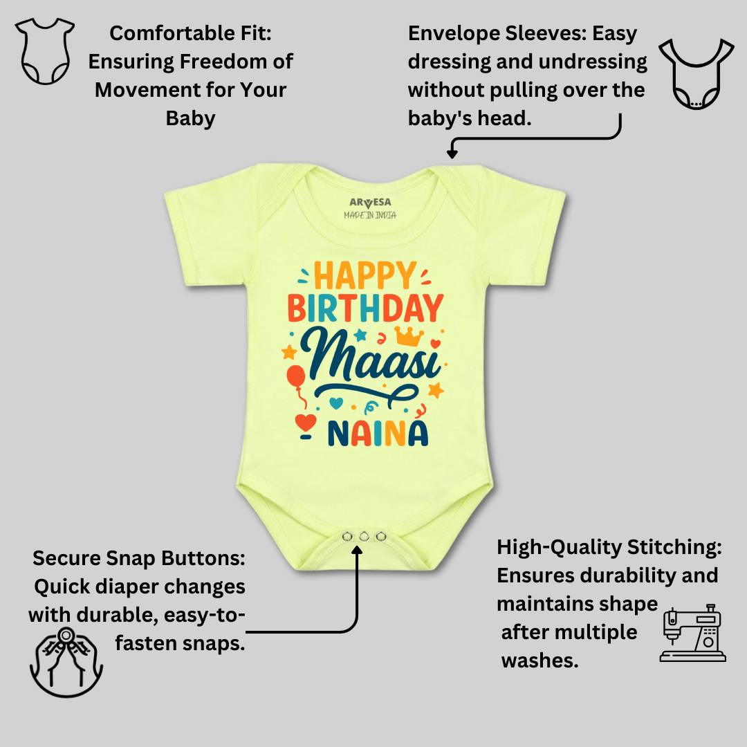 Arvesa Happy Birthday Maasi Baby Boy & Girl Dress