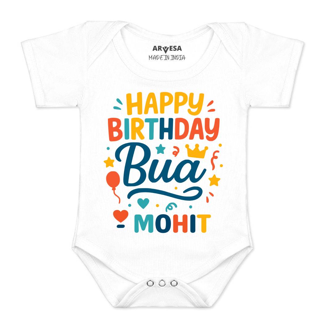 Arvesa Happy Birthday Bua Baby Boy & Girl Dress