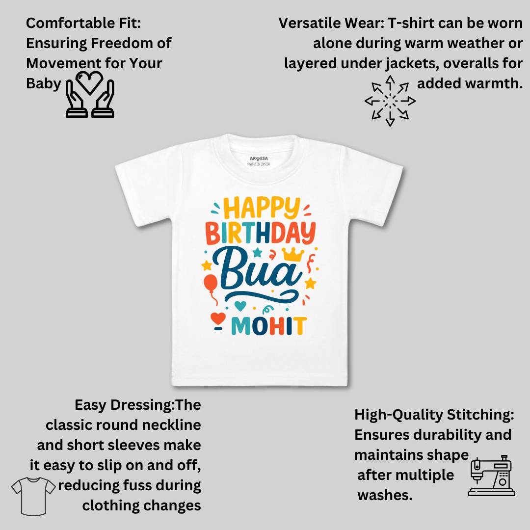 Arvesa Happy Birthday Bua Baby Boy & Girl Dress