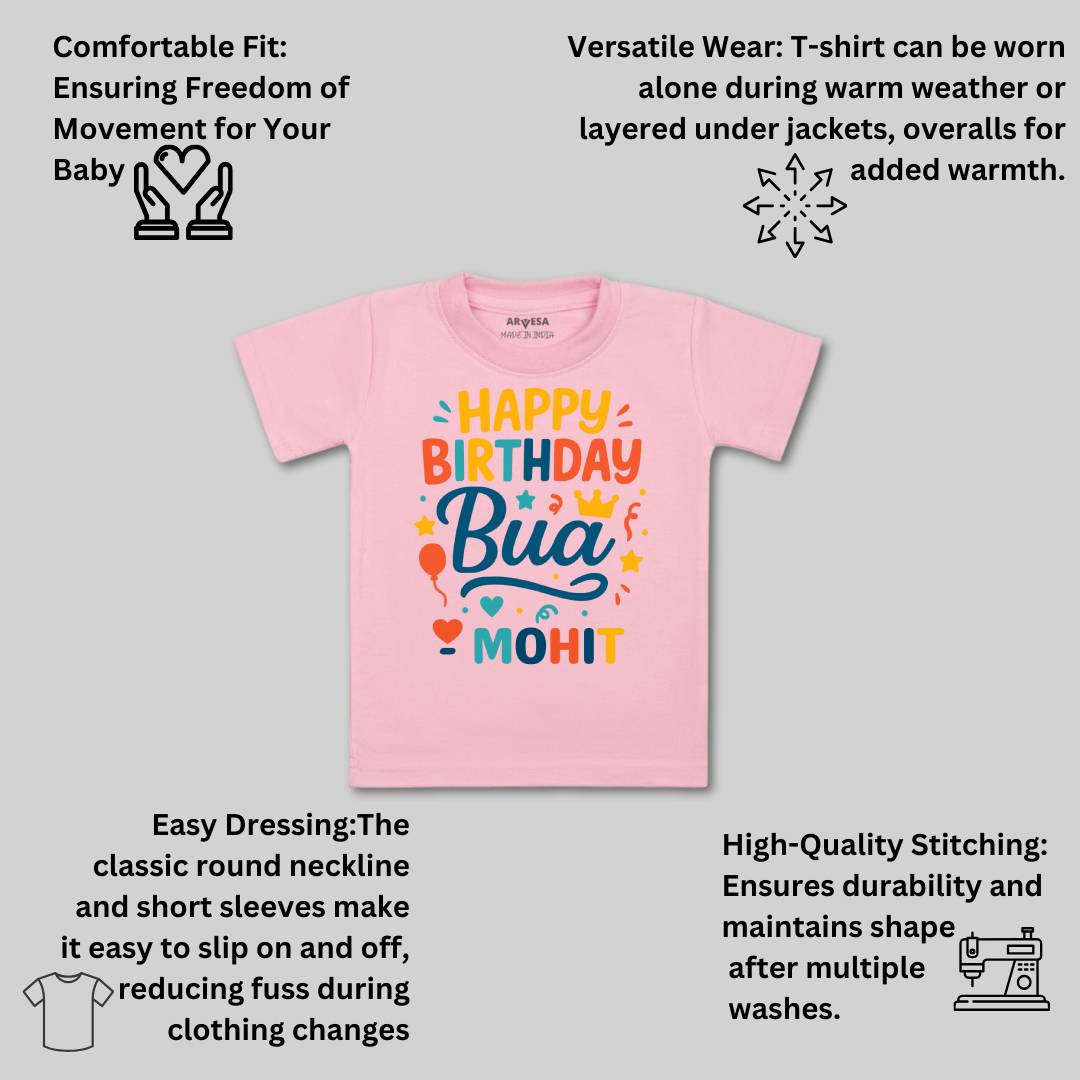 Arvesa Happy Birthday Bua Baby Boy & Girl Dress