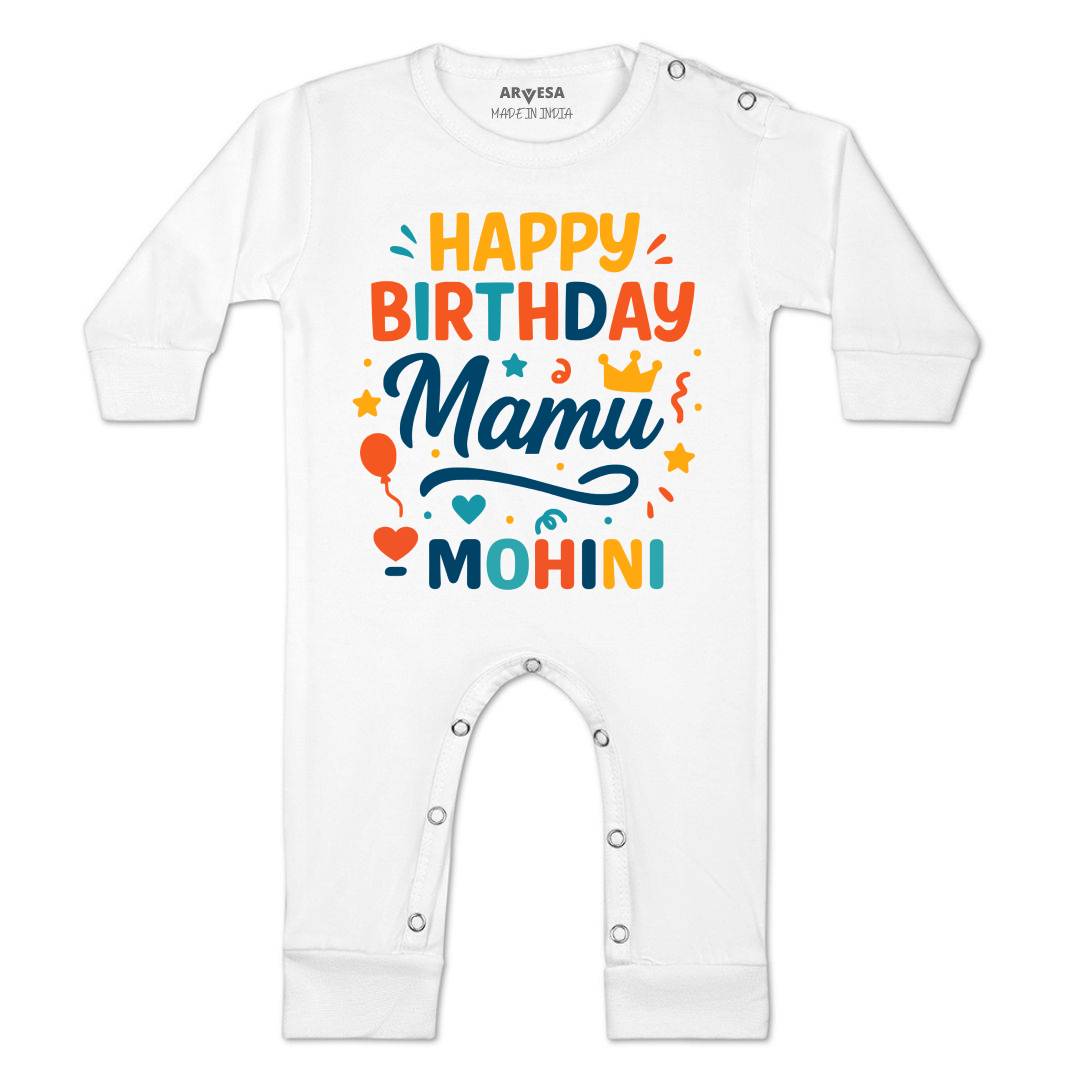 Arvesa Happy Birthday Mamu Baby Boy & Girl Dress