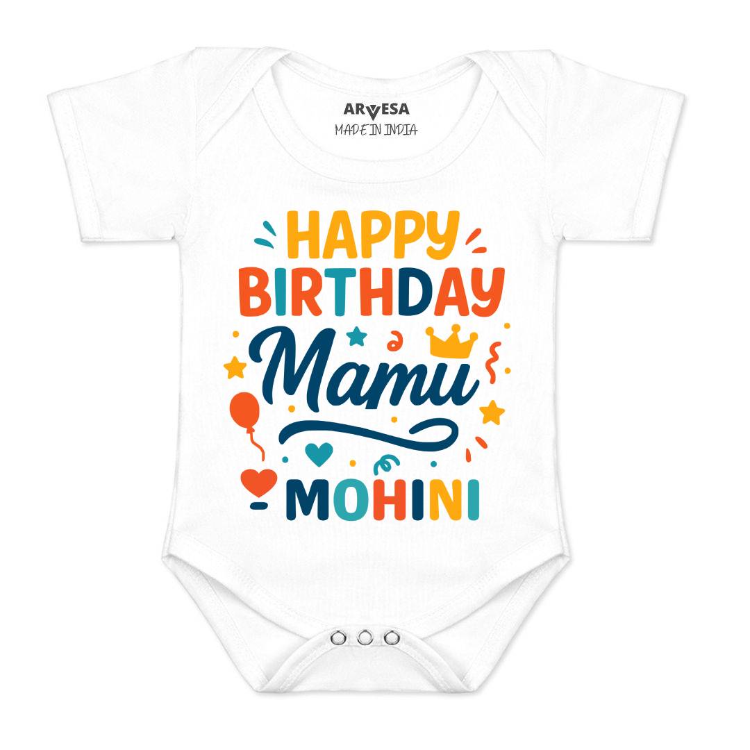 Arvesa Happy Birthday Mamu Baby Boy & Girl Dress