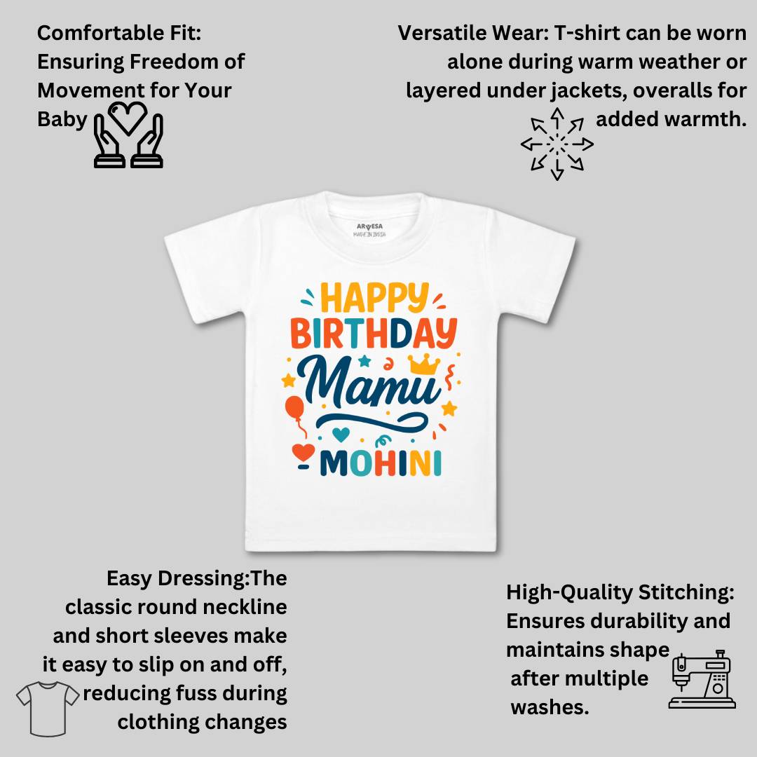Arvesa Happy Birthday Mamu Baby Boy & Girl Dress