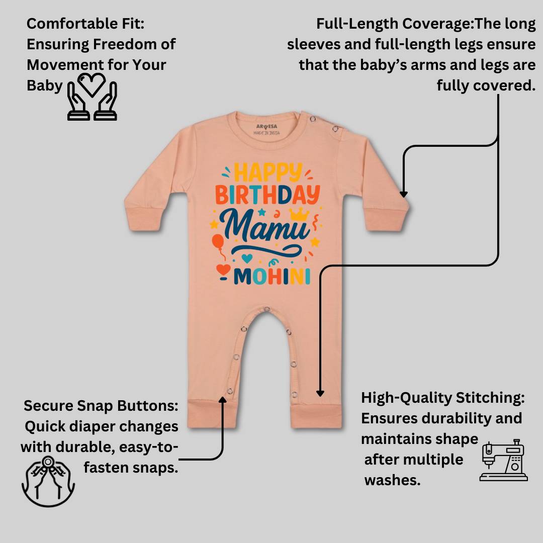 Arvesa Happy Birthday Mamu Baby Boy & Girl Dress