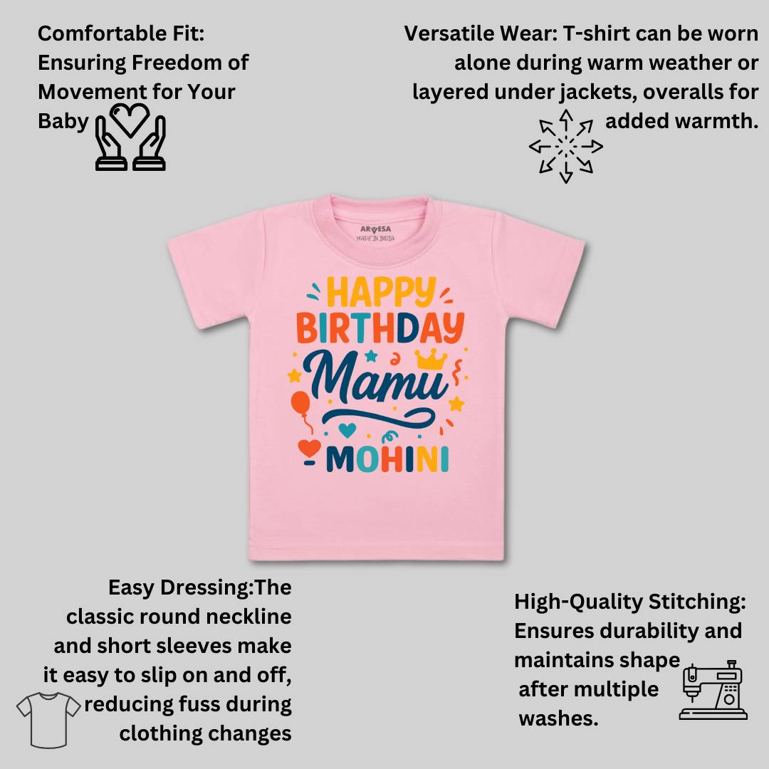 Arvesa Happy Birthday Mamu Baby Boy & Girl Dress