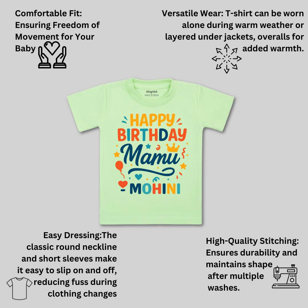 Arvesa Happy Birthday Mamu Baby Boy & Girl Dress