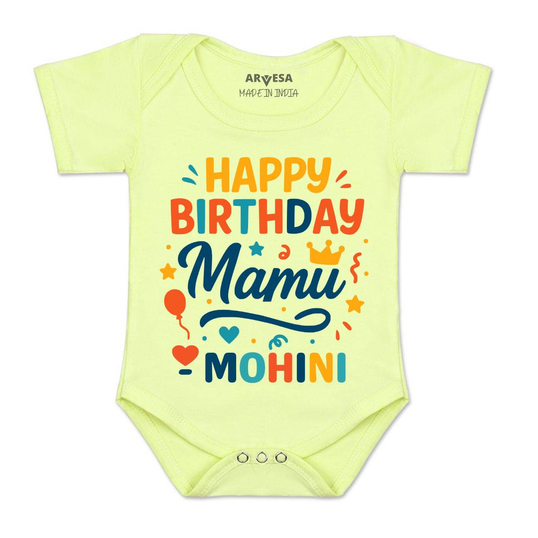 Arvesa Happy Birthday Mamu Baby Boy & Girl Dress