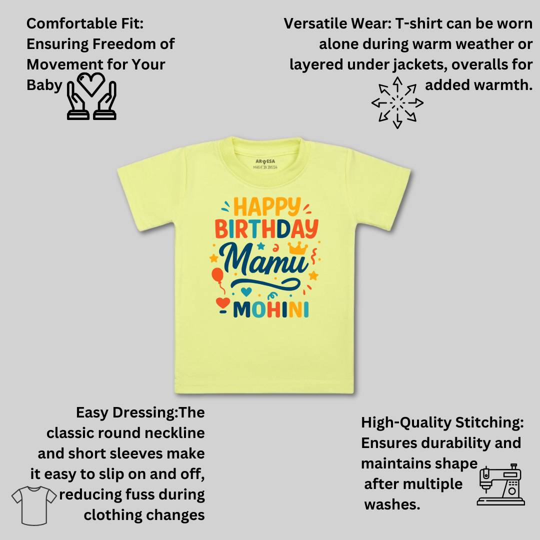 Arvesa Happy Birthday Mamu Baby Boy & Girl Dress