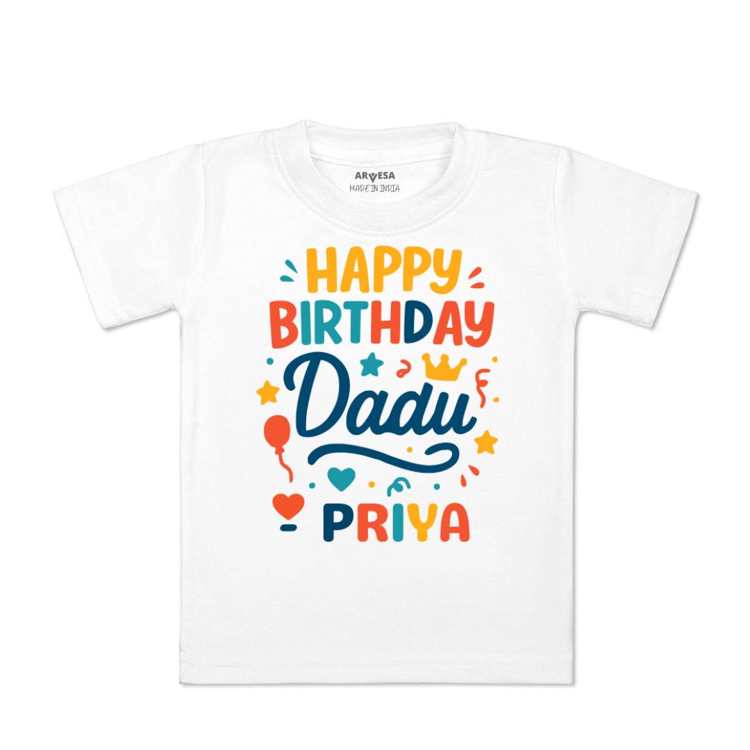 Arvesa Happy Birthday Dadu Baby Boy & Girl Dress