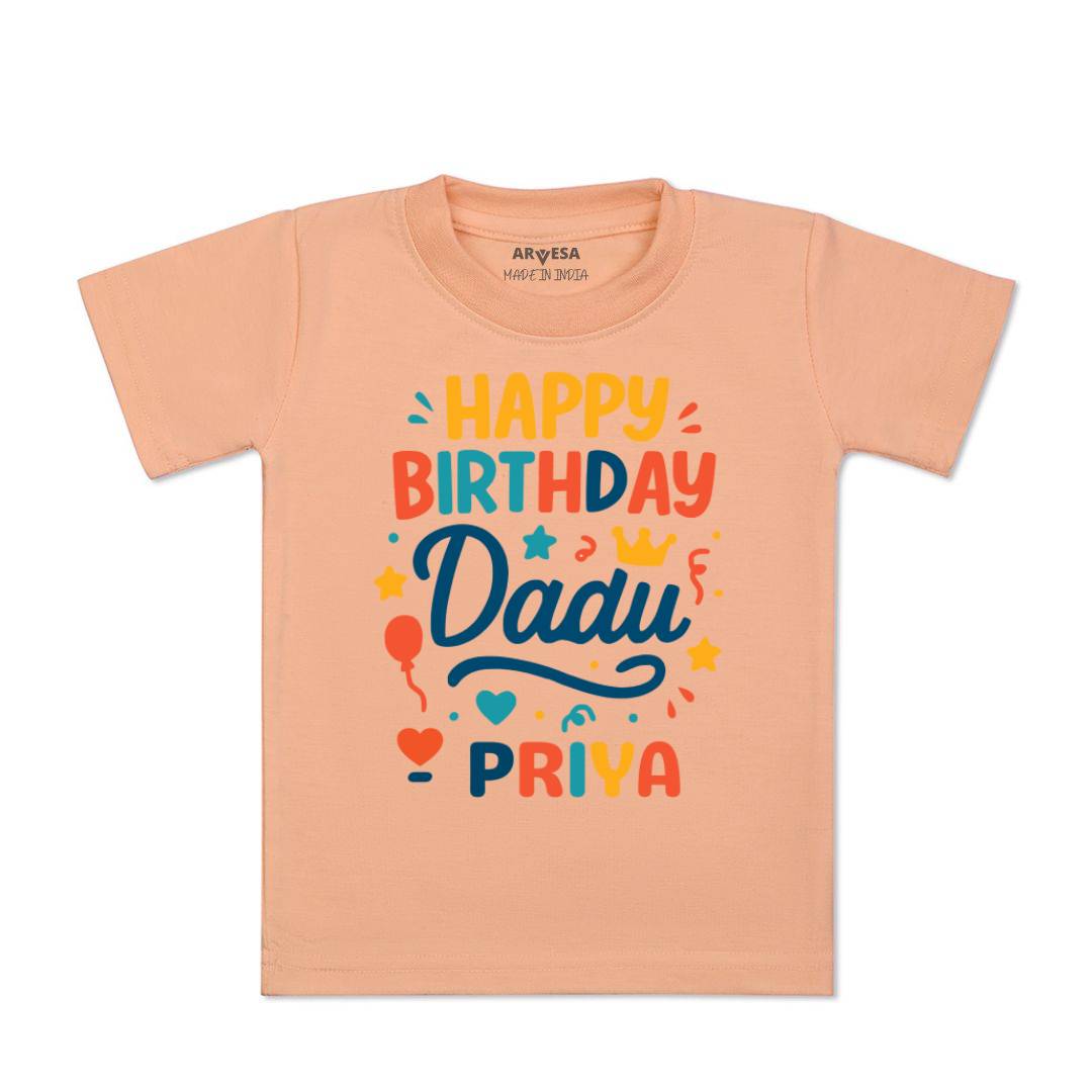 Arvesa Happy Birthday Dadu Baby Boy & Girl Dress