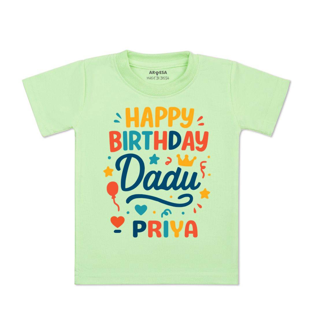 Arvesa Happy Birthday Dadu Baby Boy & Girl Dress