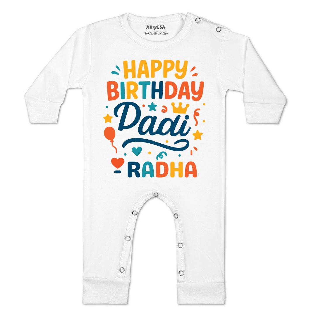 Arvesa Happy Birthday Dadi Baby Boy & Girl Dress